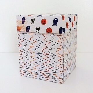 3x3x4 SVG Box Base - 1 inch Halloween lid shown