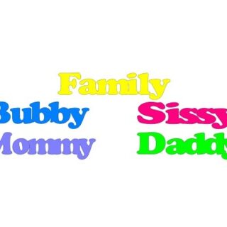Free SVG Family Word Set - Momy, Daddy, Bubby, Sissy, Family / PNG / JPG