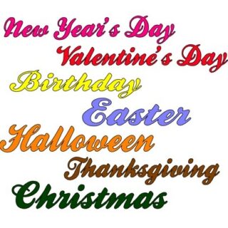 Free SVG Holiday Label Word Set / PNG / JPG