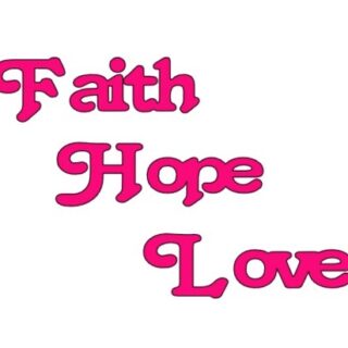 SVG Faith Hope Love Word Art - PNG, JPG, PDF