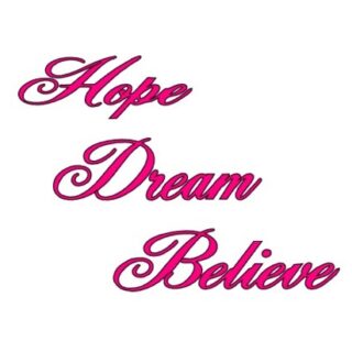 SVG Hope Dream Believe Word Art - PNG, JPG, PDF