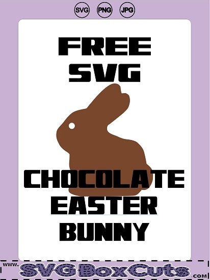 FREE SVG Chocolate Easter Bunny with PNG & JPG