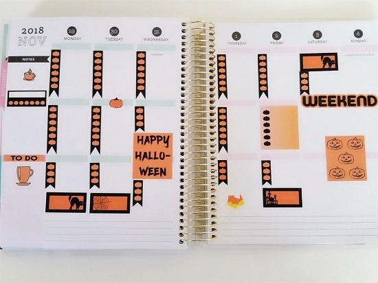 Free Printable Halloween Planner Stickers - Layout 1