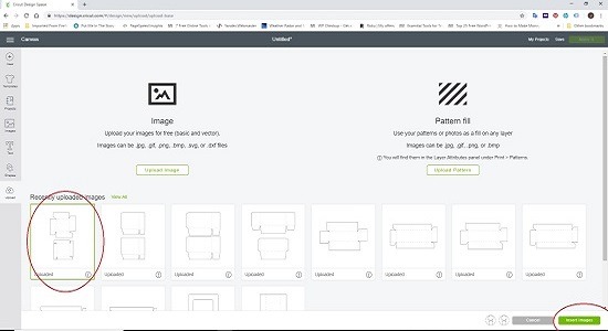 cut SVG boxes using Cricut - insert image