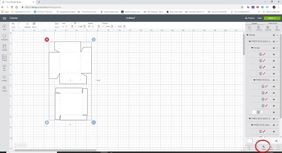 cut SVG boxes using Cricut - attach dotted lines