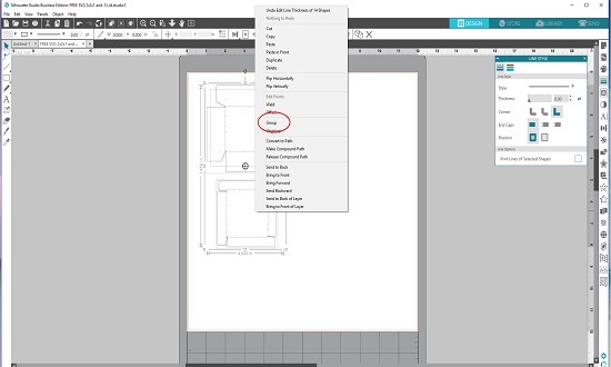 Cut SVG Boxes with Silhouette - Group with mouse