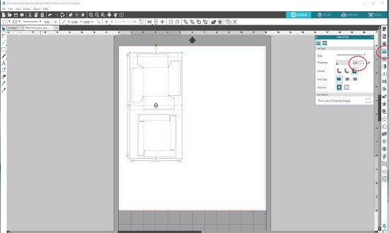 Cut SVG Boxes using Silhouette - Line Thickness = 0