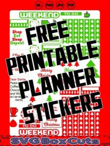 Free Printable Christmas Planner Stickers 2018