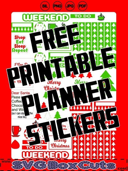 Free Printable Christmas Planner Stickers