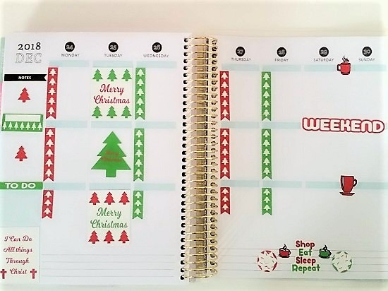Christmas Planner Sticker in planner