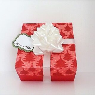 6x6x3 SVG Box - Red Christmas SVG Gift Box