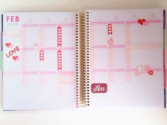 FREE Valentine's Day Printable Planner Stickers in Planner Layout 1