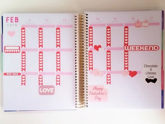 FREE Valentine's Day Printable Planner Stickers in Planner Layout 2