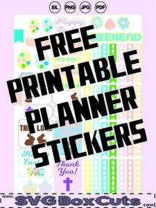 FREE Easter Bunny Printable Planner Stickers