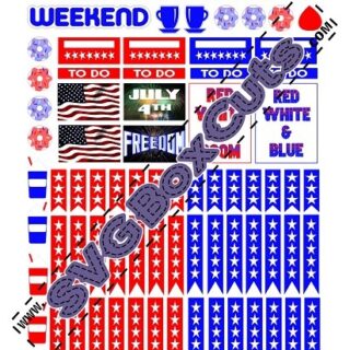 Free Printable 4th Of July Planner Stickers