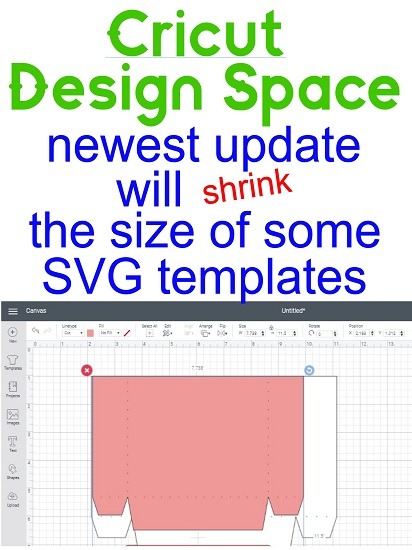 SVG templates shrink in Cricut Design Space
