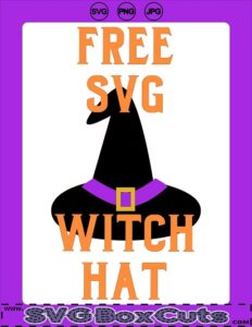 FREE SVG Witch Hat - PNG and JPG inlcuded