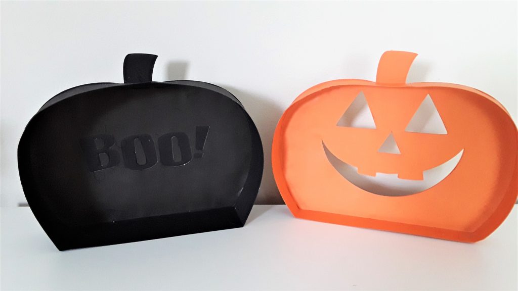 SVG 3D Pumpkin Box Assembled for battery tealight