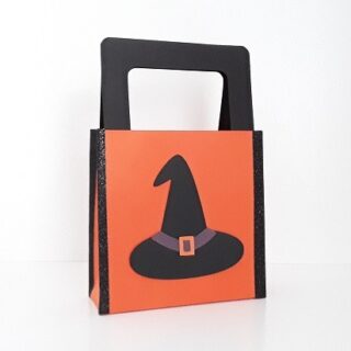 SVG Witch Hat on SVG Treat Bag with Free SVG Handles