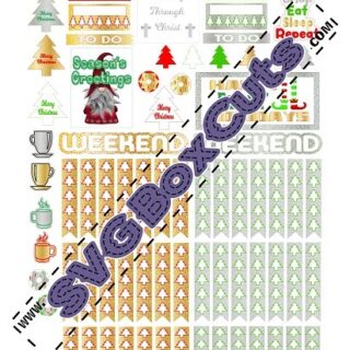Printable Christmas Tree Planner Stickers