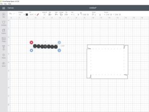 Draw circles, copy and paste for scalloped lid using Cricut Design Space.