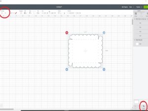 Attach dotted cut lines to scalloped SVG box lid template in Cricut Design Space