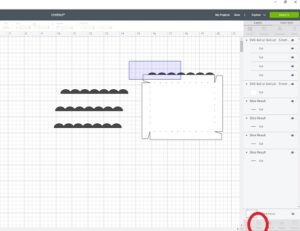 Weld scallops and SVG box lid template for scalloped lid using Cricut Design Space.
