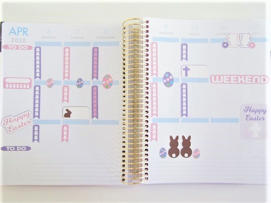 Free Easter Printable Planner Stickers in Planner