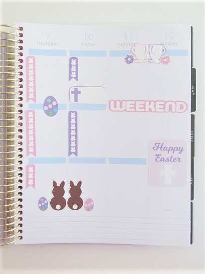 Free Easter Printable Planner Stickers in Planner - Page 2