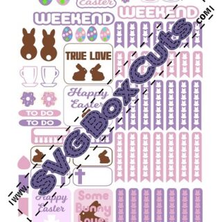 Printable Easter Bunny Planner Stickers