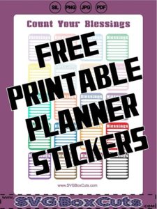 Count Your Blessings Printable Planner Stickers / Silhouette, PNG, PDF, JPG