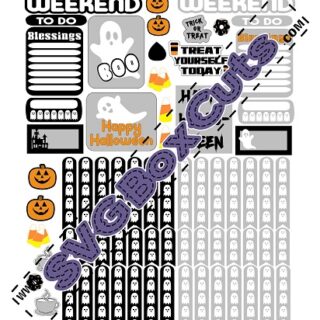 Printable Halloween Ghost Planner Stickers
