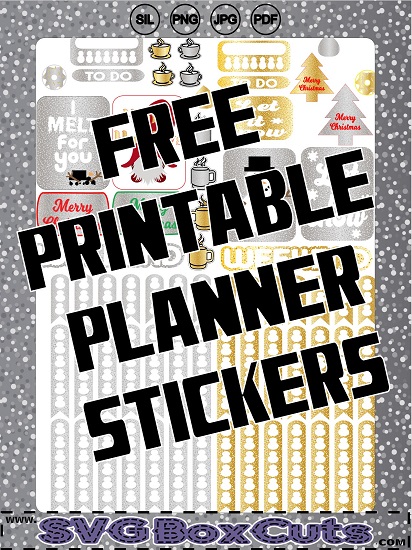 FREE Christmas Snowman Printable Planner Stickers