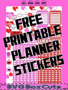 FREE Valentine's Day Printable Planner Stickers Set 3