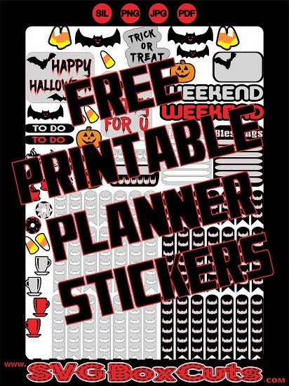 FREE Printable Halloween Bat Planner Stickers