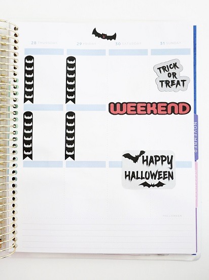 FREE Halloween Bat Printable Planner Stickers page 2