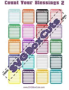 Free Blessings Printable Planner Stickers - Version 2