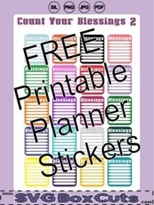 Free Blessings Printable Planner Stickers - Version 2