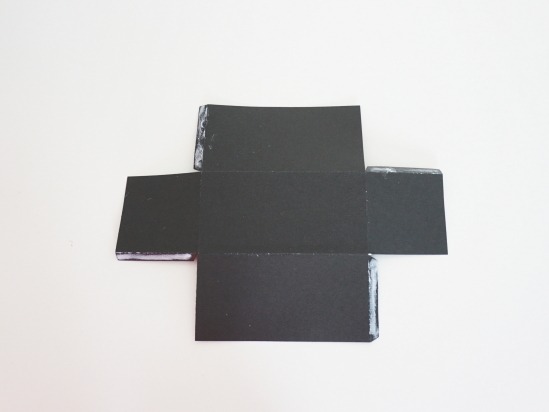 4. Four Piece SVG Box Template - Place adhesive on side tabs