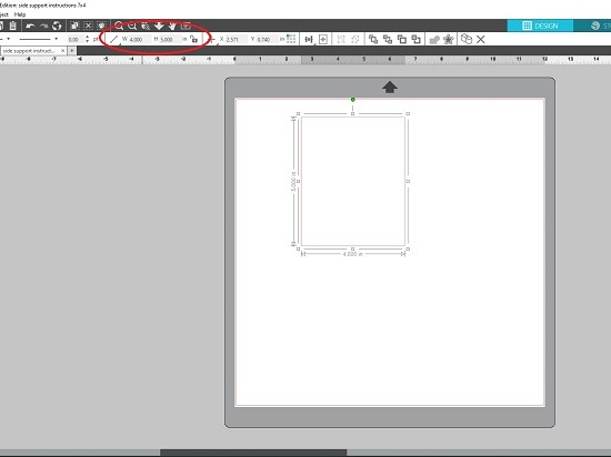 Size SVG Support Panel for second side of box