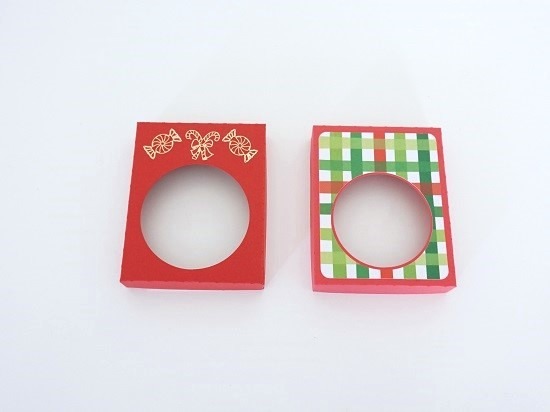 Flat Disc Christmas Ornament Box SVG File for Silhouette & Cricut