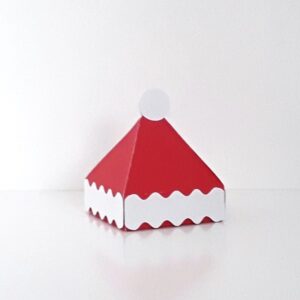 3D SVG Santa Hat Gift Box / Treat Box