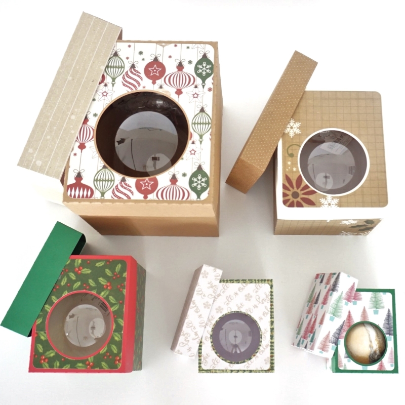 SVG Disc Ornament Gift Box - 3 Size Options
