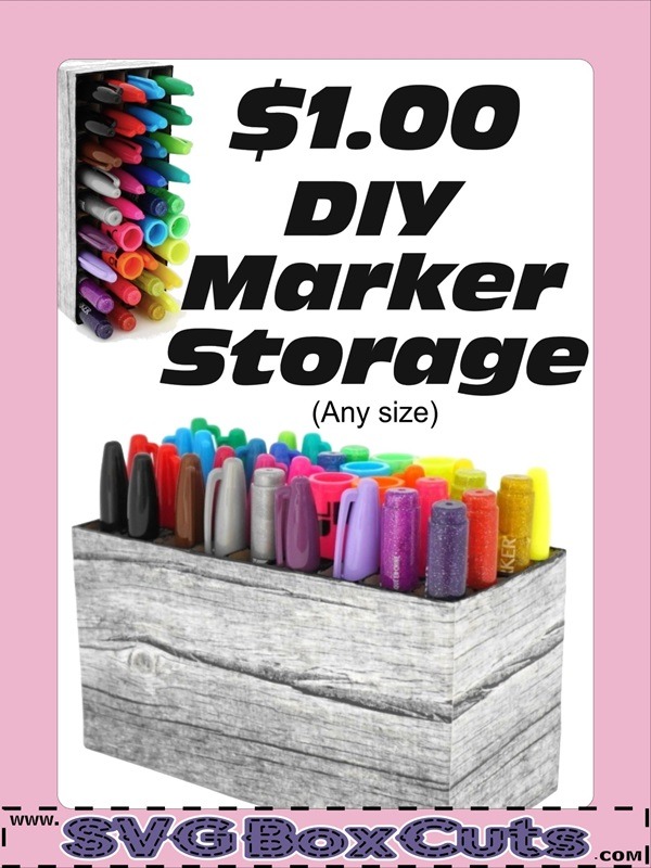 Written instructions to create a DIY Marker Storage Unit.