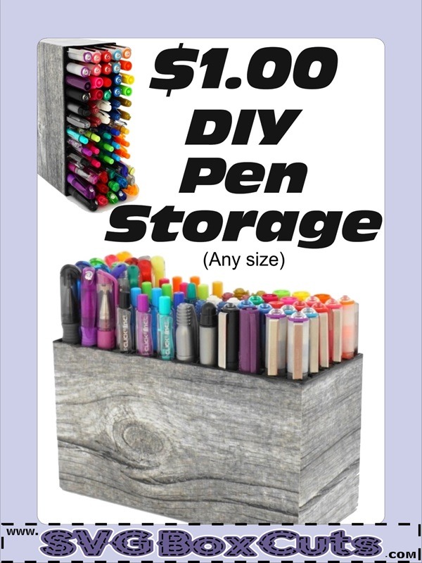 Written instructions to create a DIY Pen or Pencil Storage Unit.